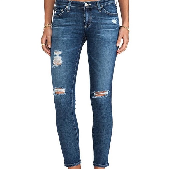 Ag Adriano Goldschmied Denim - AG Jeans the Legging Ankle Distressed